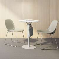 2020 small meeting table with poweder coated disc base